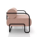 Ver mais imagens de Kit 2 Poltronas Decorativas Sala de Estar Polatsk Base Industrial de Ferro Veludo Rosê G33 - Gran Be