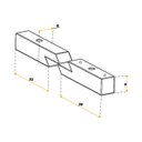 Ver imagem 4 de Conector Oculto 8,5 X 9,2 X 38 Mm Zincado Para Montagem Rápida De Móveis E Peças Mdf