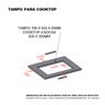 Tampo de 70cm X 54,5cm para Cooktop 4 Bocas com Furo de 50cm X 35cm Luciane Móveis - 2