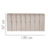 Painel Estofada Kiara 195cm King Size Box Quarto Corino Bege - Gat Magazine - 2