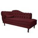 Ver imagem 5 de Kit Diva Recamier Diana 185cm Lado Direito e 01 Poltrona Classic Suede Bordô - ADJ Decor