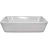Travessa de Porcelana Branca Linea Lyor 20,5x15,5cm Refratária Rasa Prato Cozinha - 5