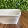 Travessa de Porcelana Branca Linea Lyor 20,5x15,5cm Refratária Rasa Prato Cozinha - 2