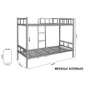 Ver imagem 4 de Beliche de Aço Reforçada com Colchão D20 Cinza