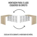 Ver imagem 3 de Conjunto Escritório Home Office 4 Peças Nil A06 Branco-carvalho-branco - Mpozenato
