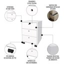 Ver imagem 6 de Conjunto Escritório Home Office 4 Peças Nil A06 Branco-carvalho-branco - Mpozenato