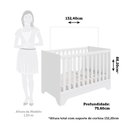 Ver imagem 3 de Berço Mini Cama 3 em 1 Americano 100% MDF Liam Retrô Espresso Móveis Branco