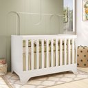 Ver imagem 1 de Berço Mini Cama 3 em 1 Americano 100% MDF Liam Retrô Espresso Móveis Branco