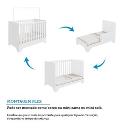 Berço Mini Cama 3 em 1 Americano 100% Mdf Liam Retrô Espresso Móveis - 5