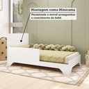 Ver imagem 6 de Berço Mini Cama 3 em 1 Americano 100% MDF Liam Retrô Espresso Móveis Branco