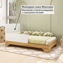 Ver imagem 6 de Berço Mini Cama 3 em 1 Americano 100% MDF Liam Retrô Espresso Móveis Branco/Brilho/Amêndoa