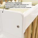 Ver imagem 7 de Berço Mini Cama 3 em 1 Americano 100% MDF Liam Retrô Espresso Móveis Branco/Brilho/Amêndoa