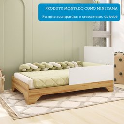 Berço Mini Cama 3 em 1 Americano 100% Mdf Liam Retrô Espresso Móveis - 6