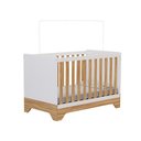 Ver imagem 2 de Berço Mini Cama 3 em 1 Americano 100% MDF Liam Retrô Espresso Móveis Branco/Brilho/Amêndoa