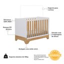 Ver imagem 4 de Berço Mini Cama 3 em 1 Americano 100% Mdf Liam Retrô Espresso Móveis