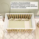 Ver mais imagens de Berço Mini Cama 3 em 1 Americano 100% MDF Liam Retrô Espresso Móveis Branco/Brilho/Amêndoa