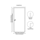 Ver imagem 4 de Kit Porta Branca Lisa 80x210 Batente 9cm À 14cm C/ Guarnição Regulável