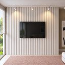 Ver imagem 1 de Painel para TV até 115 Polegadas Ripado MDF 270CMX300CM Moldufama Branco