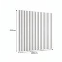 Ver imagem 3 de Painel para TV até 115 Polegadas Ripado MDF 270CMX300CM Moldufama Branco