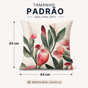 Ver imagem 6 de Kit 3 Capas de Almofada 43x43cm Microfibra Floral Bouquet Floral Vintage