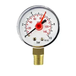 Manômetro Druck 10 Bar 145 Psi Conexão 1/4" com Caixa de Aço Druck