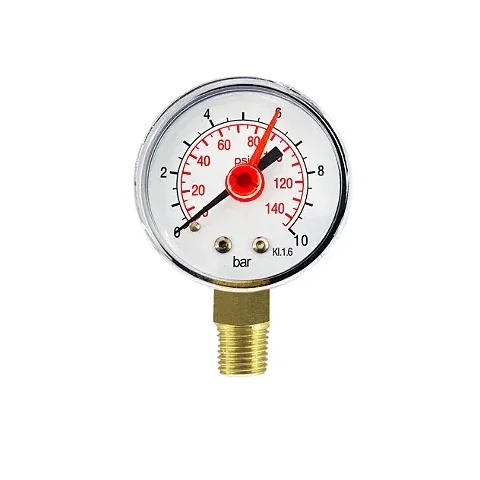 Manômetro Druck 10 Bar 145 Psi Conexão 1/4" com Caixa de Aço Druck