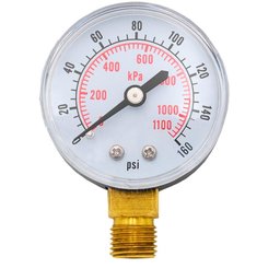 Manômetro Druck 10 Bar 145 Psi Conexão 1/4" com Caixa de Aço Druck - 2