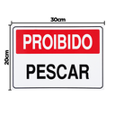 Ver imagem 2 de Combo 3 Placas De Sinalização Proibido Pescar 30x20 Acesso - P-15 F9e