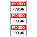 Ver imagem 1 de Combo 3 Placas De Sinalização Proibido Pescar 30x20 Acesso - P-15 F9e