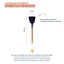 Ver imagem 2 de ESPÁTULA DE SILICONE COM CABO DE MADEIRA - OIKOS