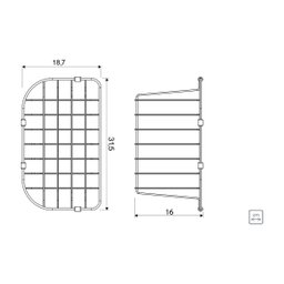 Cesta Aramada para Cuba Morgana Compact 48 FX Tramontina em Aço Inox - 6