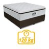 Box + Colchão De Molas Ensacadas 1,93M King Branco Marrom - 7