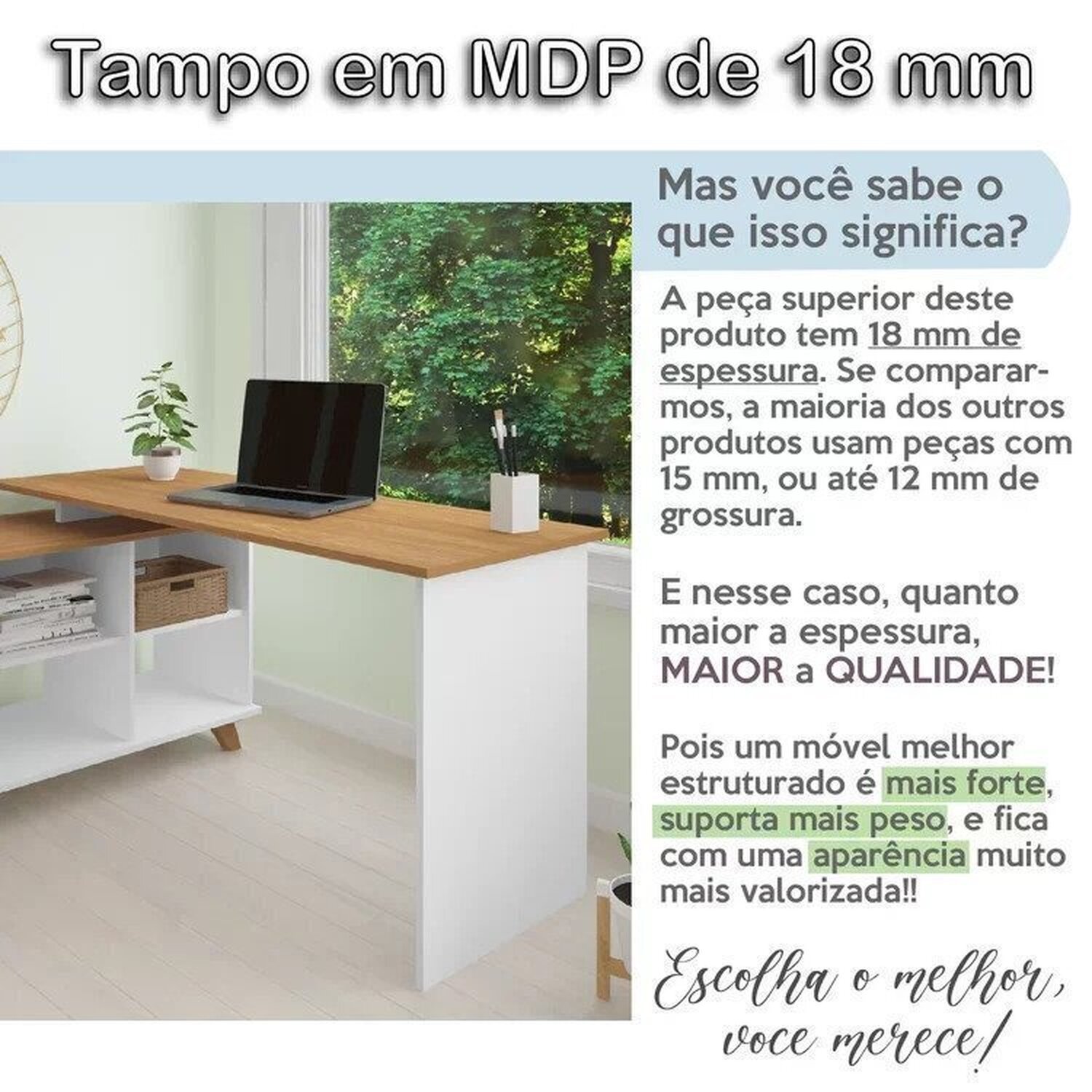 Conjunto 4 Escrivaninhas Retrô em L para Escritório e Home Office com 2 Gavetas e 5 Nichos Gold - 14