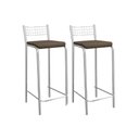 Ver imagem 1 de Kit 2 Banquetas Sala Jantar Gênova 2b705cr Aço 2 Un Cromado/suede Cappuccino - Kappesberg