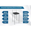 Ver imagem 2 de Kit 2 Banquetas Sala Jantar Gênova 2b705cr Aço 2 Un Cromado/suede Cappuccino - Kappesberg