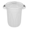 Cesto Balde Plástico 40 Litros com Tampa - Branco - 1