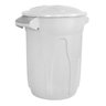 Cesto Balde Plástico 40 Litros com Tampa - Branco - 4