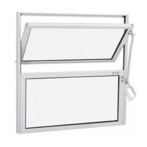 Vitrô Alumínio Branco Basculante 2V Classic - 40x40