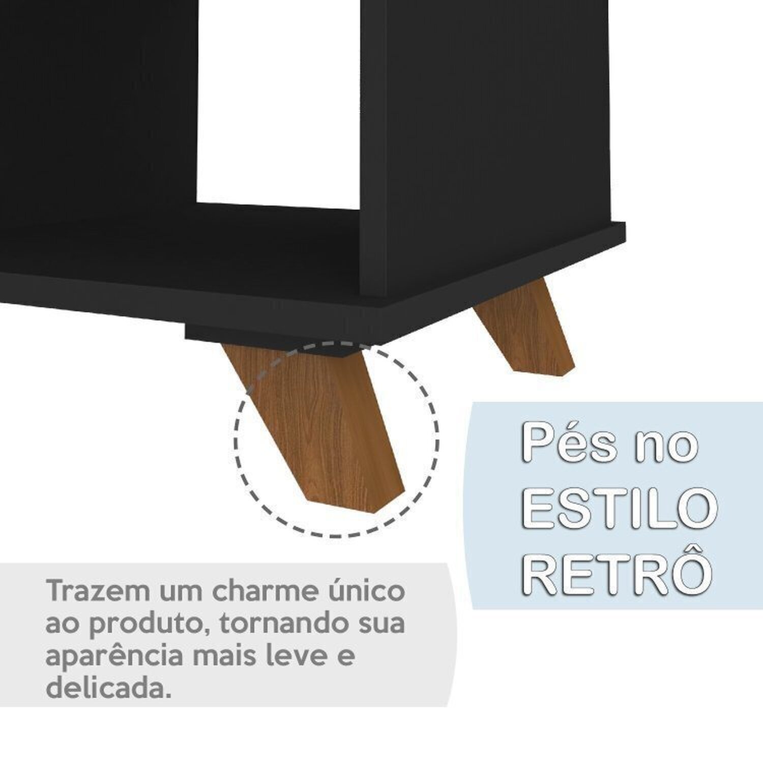 Conjunto 4 Escrivaninhas Retrô em L para Escritório e Home Office com 2 Gavetas e 5 Nichos Gold - 9