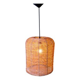 Pendente Luminária Gaiola de Palha de Milho 30x37:natural/110v/220v - 5