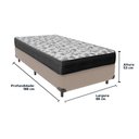 Ver imagem 6 de Cama Box Bege e Colchão Iso100 Espuma D33 Solteiro Ortobom