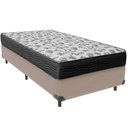 Ver imagem 1 de Cama Box Bege e Colchão Iso100 Espuma D33 Solteiro Ortobom