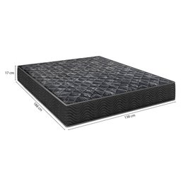 Cama Box Casal 138 Tecido Sintético Preto com Colchão Lisboa Bello Box Espuma D28 Preto - 3