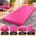 Ver imagem 3 de Colchonete Multiuso 90x40x5 cm para Yoga Academia Alongamento e Descanso Rosa