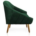 Ver imagem 4 de Poltrona Giovana Veludo Pés Palito Castanho - D’Rossi - Verde Esmeralda