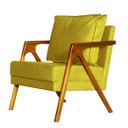 Ver imagem 3 de Kit 2 Poltronas Cadeira Mona Luxo Recepção - Veludo Amarelo