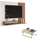 Ver imagem 1 de Painel para Tv Nando Freijó Off White e Mesa de Centro Suri Off White – Dj Móveis