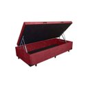 Ver imagem 1 de Box Bau Blindado Suede- Solteiro 88x198x38 - Novo:vermelho