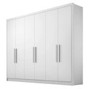 Ver imagem 1 de Guarda Roupa Casal Rizon 6 Portas de Bater 6 Gavetas MDF Neve Móveis Novo Horizonte