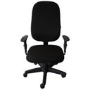 Ver imagem 6 de Kit 10 Unidades Cadeira Escritório Diretor Giratória com Braço Regulável em Couro